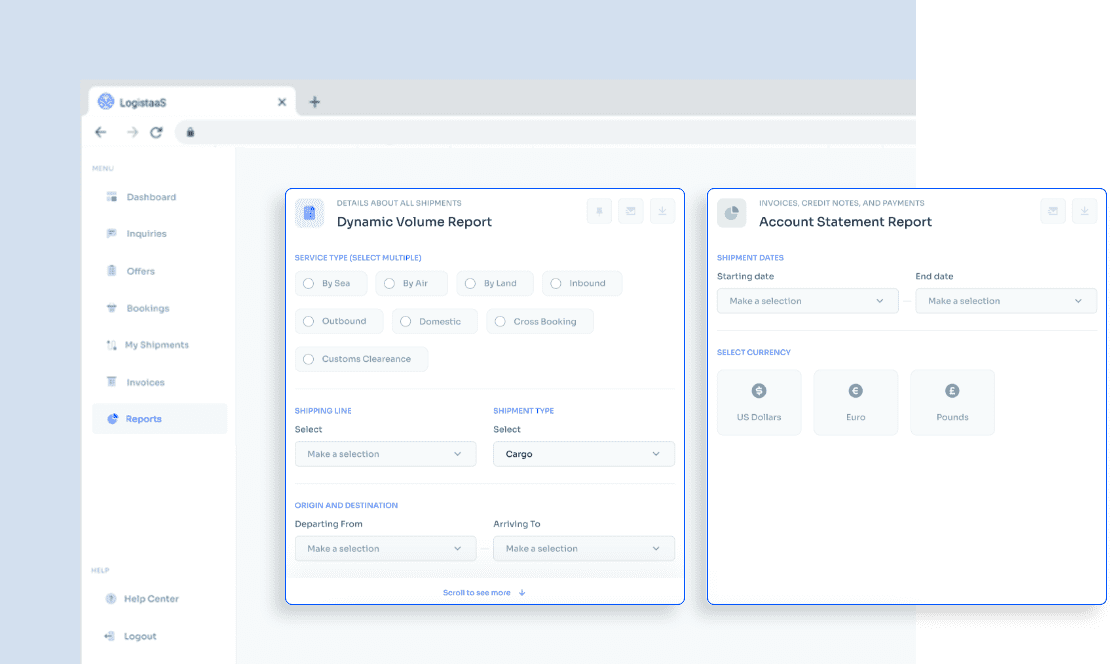GERAYO Transport Management – Online Customer Portal