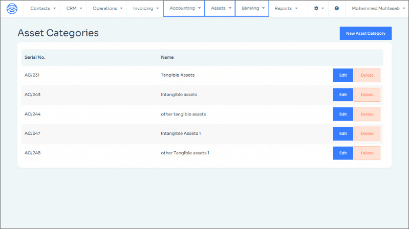 Asset Categories